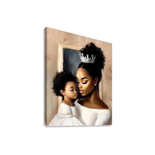 African American Portrait Painting| Black Woman Artwork| Contemporary Art| Royal Reflection