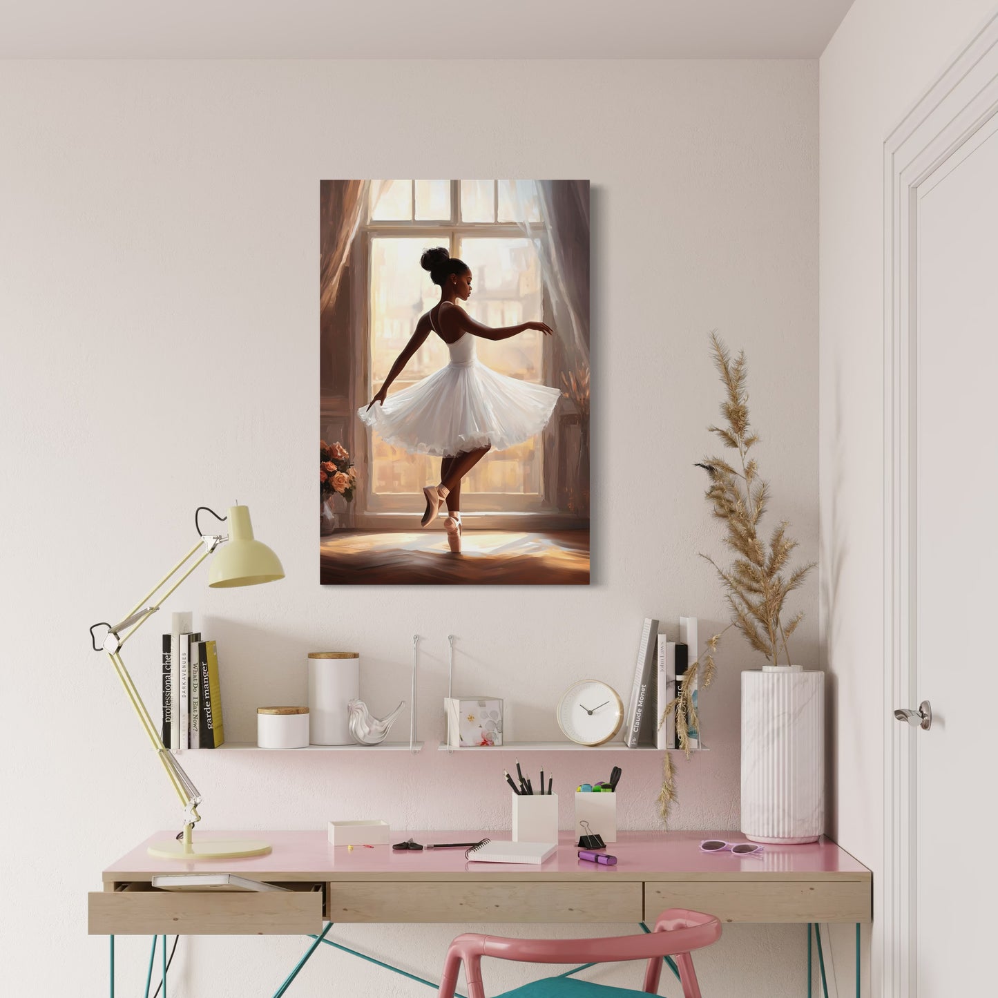 The Ballerina– Graceful Black Ballet Dancer Wall Art by Harwood & Main