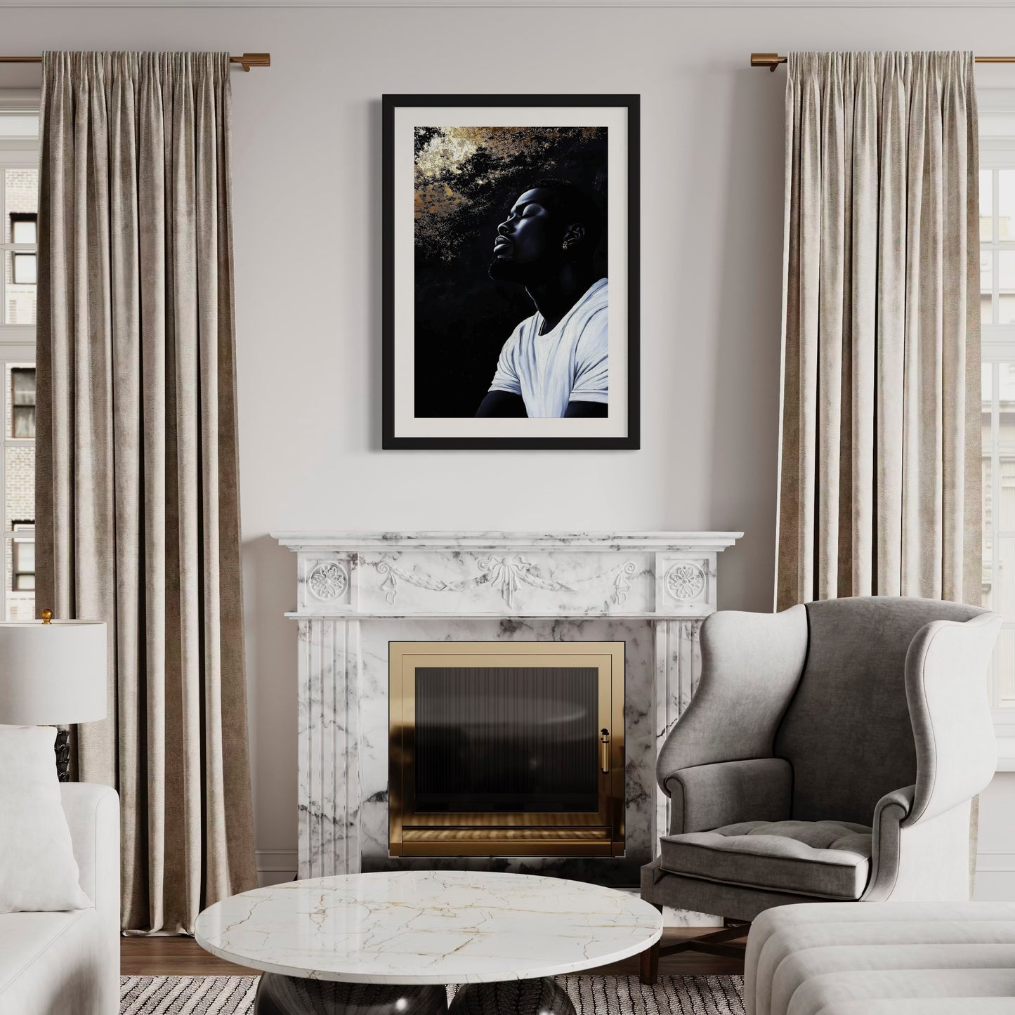 The Essence Of Grace– Black Male Portrait Artwork by Harwood & Main