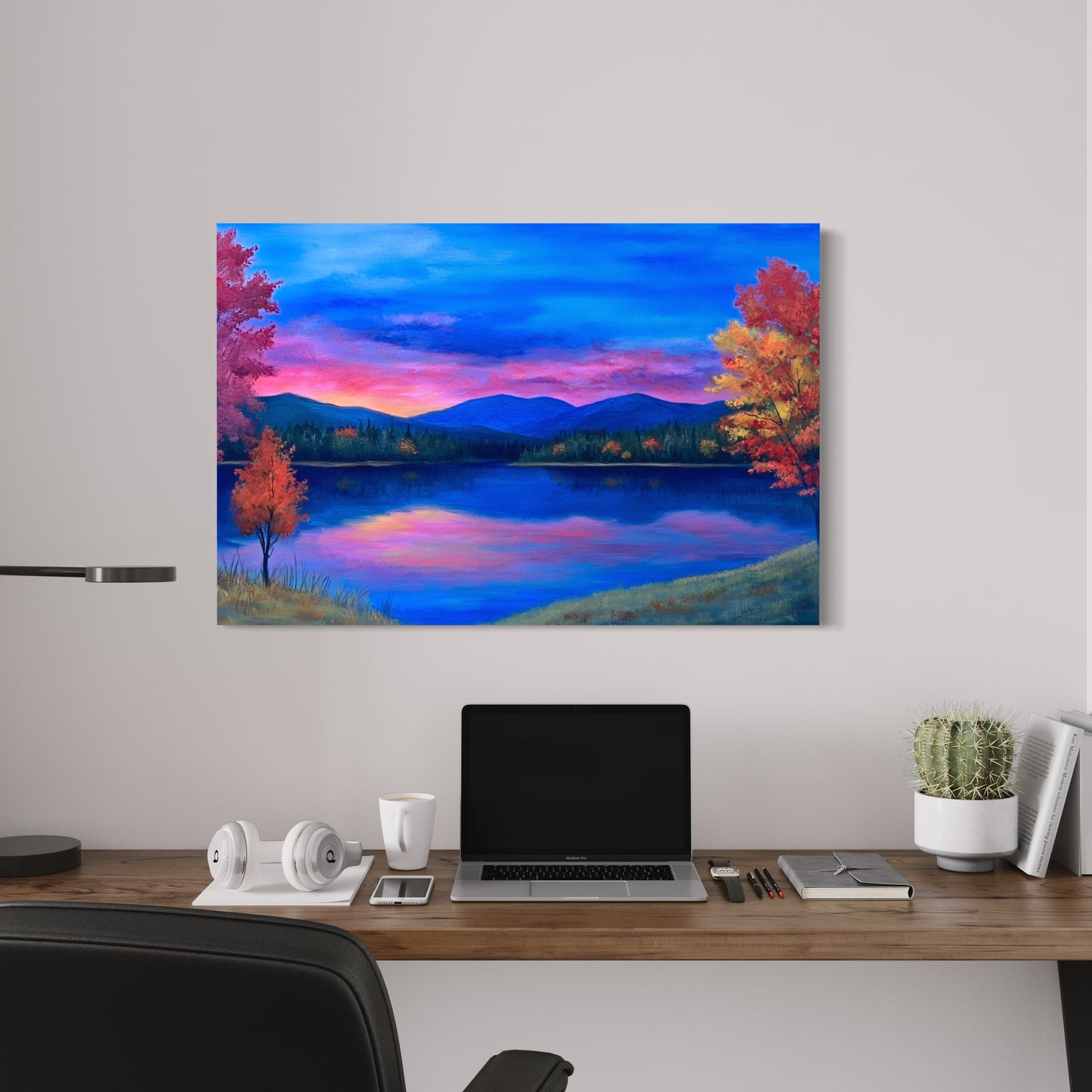 Lake Serene– Tranquil Sunset Landscape Wall Art by Harwood & Main