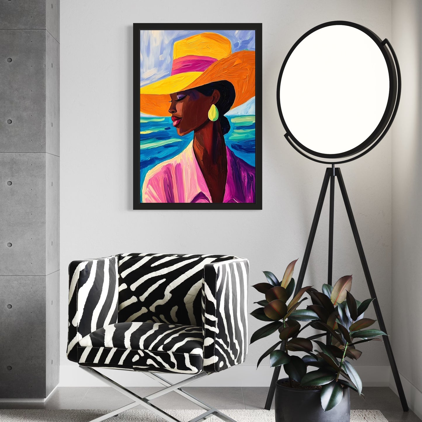 Sunny Vibes– Bold Afrocentric Summer Portrait Art by Harwood & Main