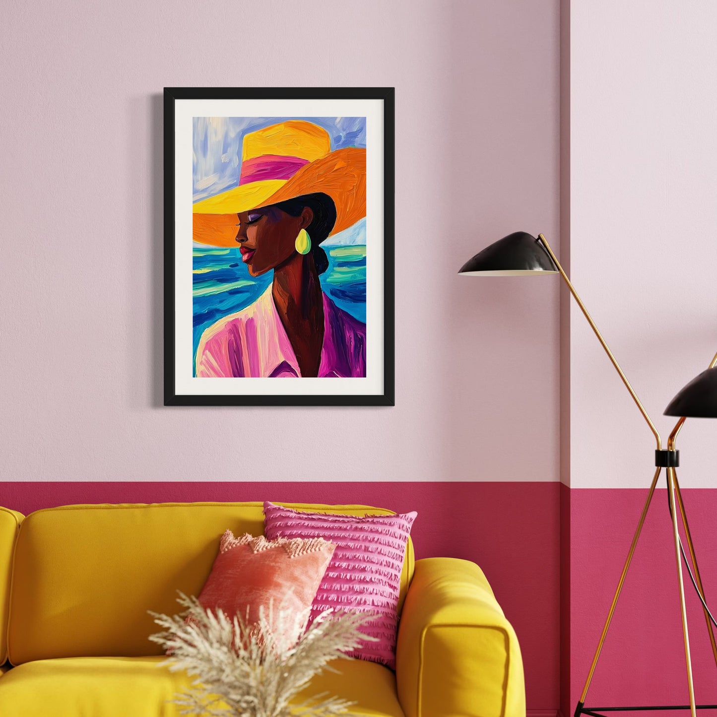 Sunny Vibes– Bold Afrocentric Summer Portrait Art by Harwood & Main