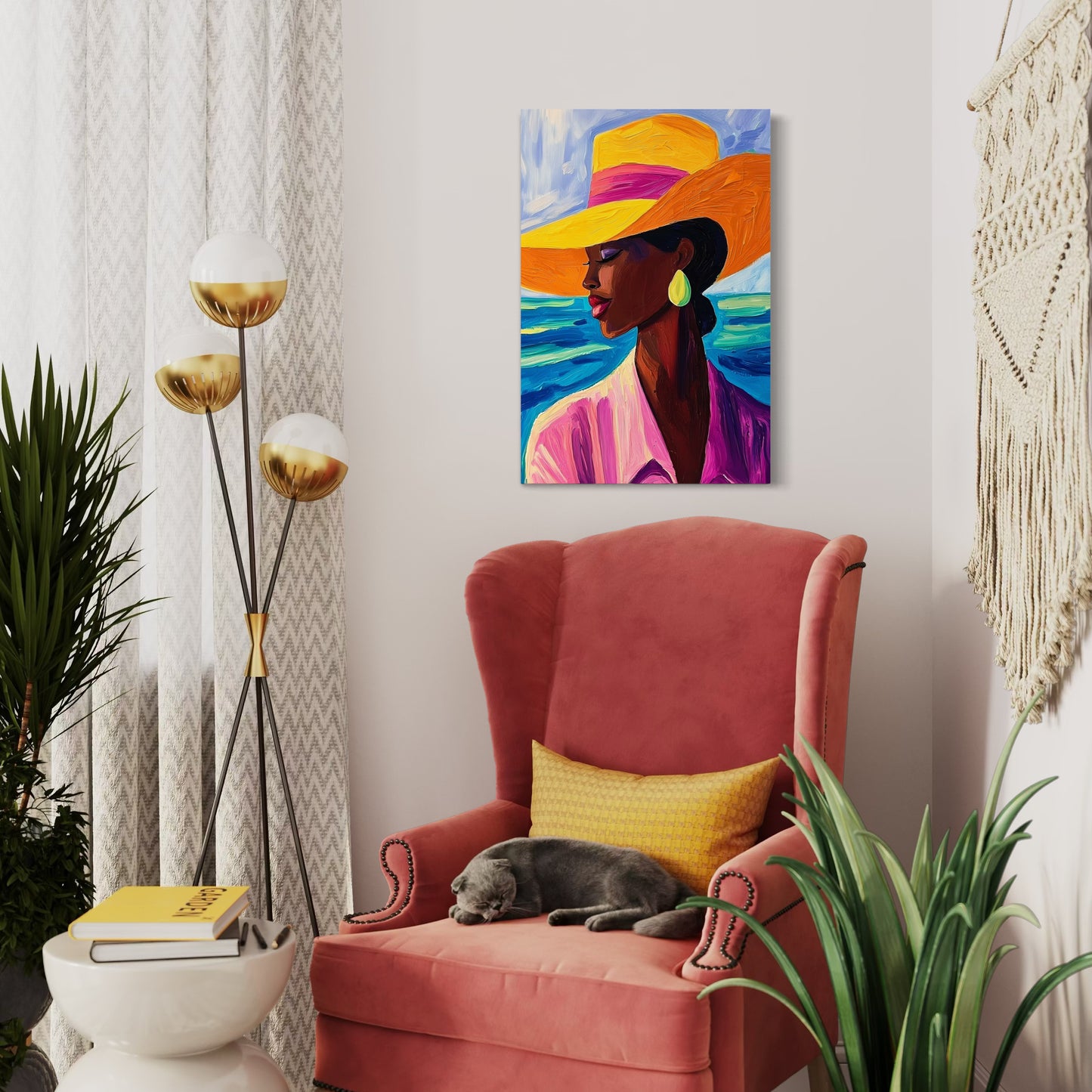 Sunny Vibes– Bold Afrocentric Summer Portrait Art by Harwood & Main
