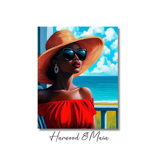 African American Contemporary Painting| Black Woman Canvas Artwork | Radient Peace